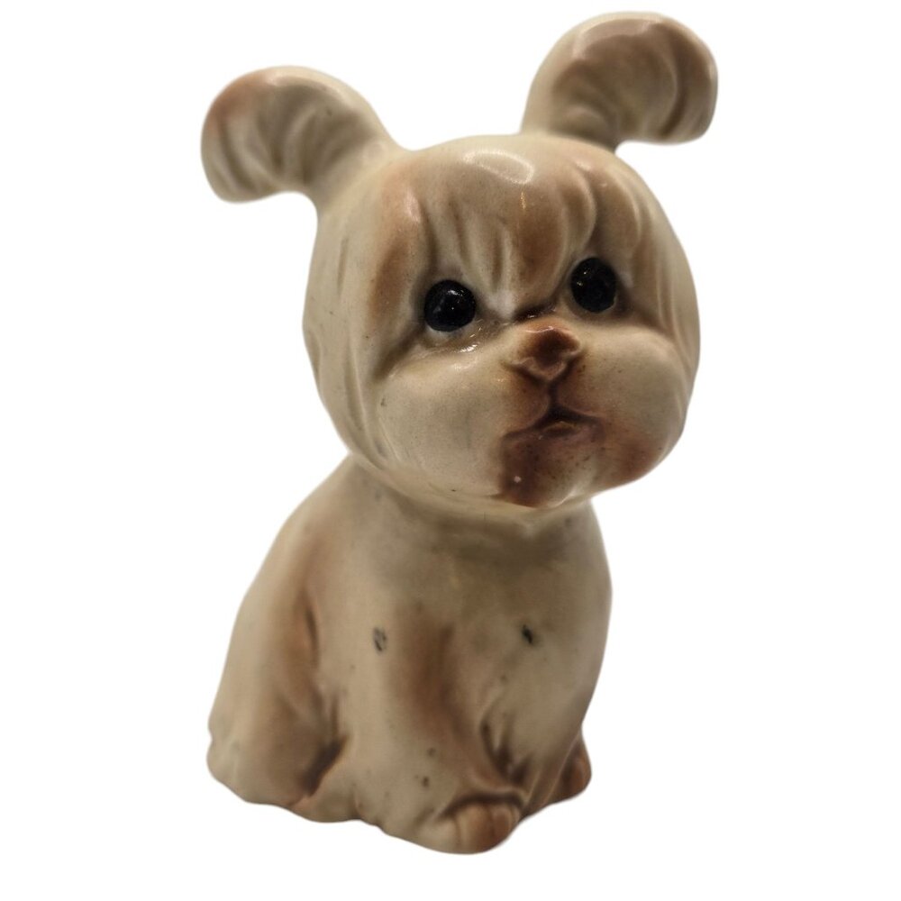 Lhasa Apso Dog Figurine Kitsch Retro Figure Terrier Toy 4 Inch